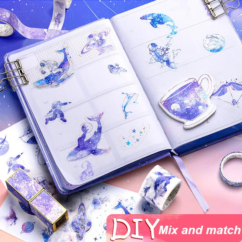 Блокнот-ежедневник для девочек и женщин 75 шт./компл. набор наклеек бумажных лент