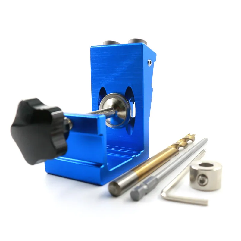 

9.0mm Pocket Hole Puncher Jig Kit Angle Drill Guide Set For Wood Hole Saw Step Drill Bits Screwdriver Bit With Pocket Screws