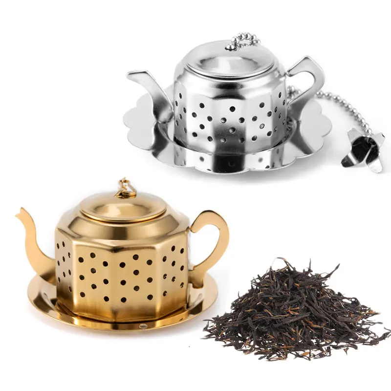 

304 Stainless Steel Creative Teapot Shape Tea Filter Kitchen Accessories