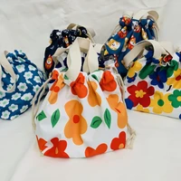 cartoon flower japanese lunch box bag cute lunch bag waterproof bag drawstring tote bag messenger bag womens shoulder bag