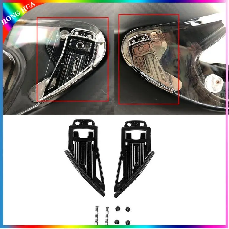 

For AGV Pista GP R GP RR Helmet Visor Accessories A Pair of Pivot Kit Base Plate with Four Screws and Two Springs Visor