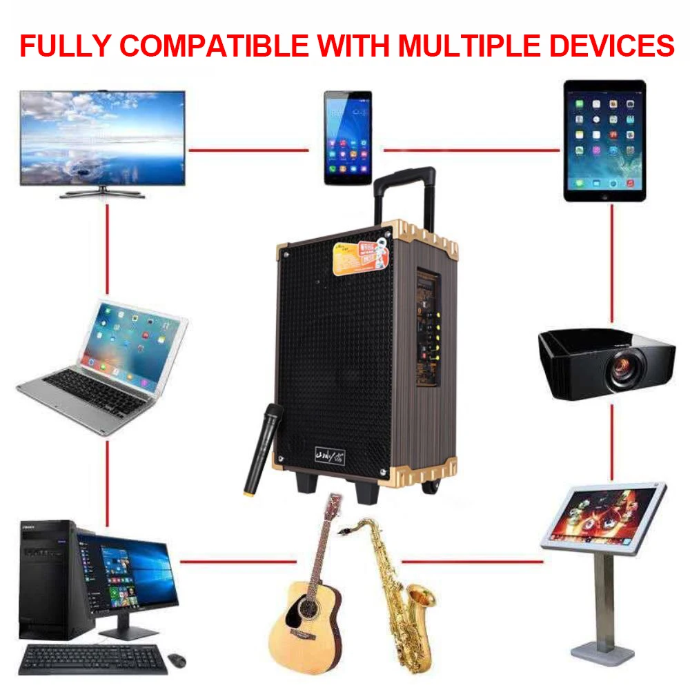 Уличный динамик Bluetooth портативный 45 Вт сабвуфер беспроводной 6 5 дюймовые басовые