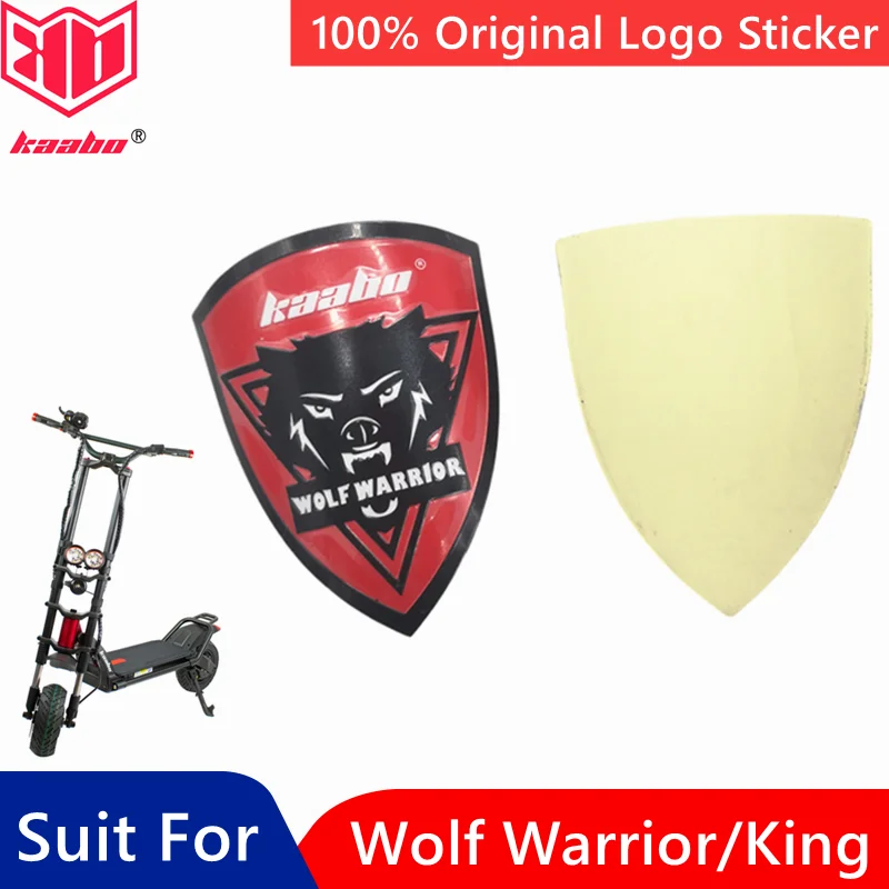 

Original Wolf Warrior Logo Sticker Accessories For Kaabo Wolf Warrior Wolf King Smart Electric Scooter Badge Front Parts