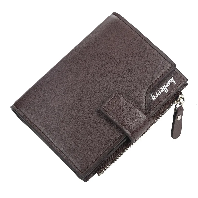 Baellerry Business Wallet Men Leather Men Wallets Purse Short Design Male Clutch Leather Wallet Mens Money Bag Quality Guarantee - Цвет: COFFEE