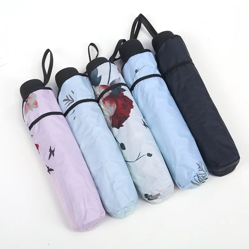 OLN 2019 новый креативный милый тройной складной зонт от дождя женские УФ брендовые