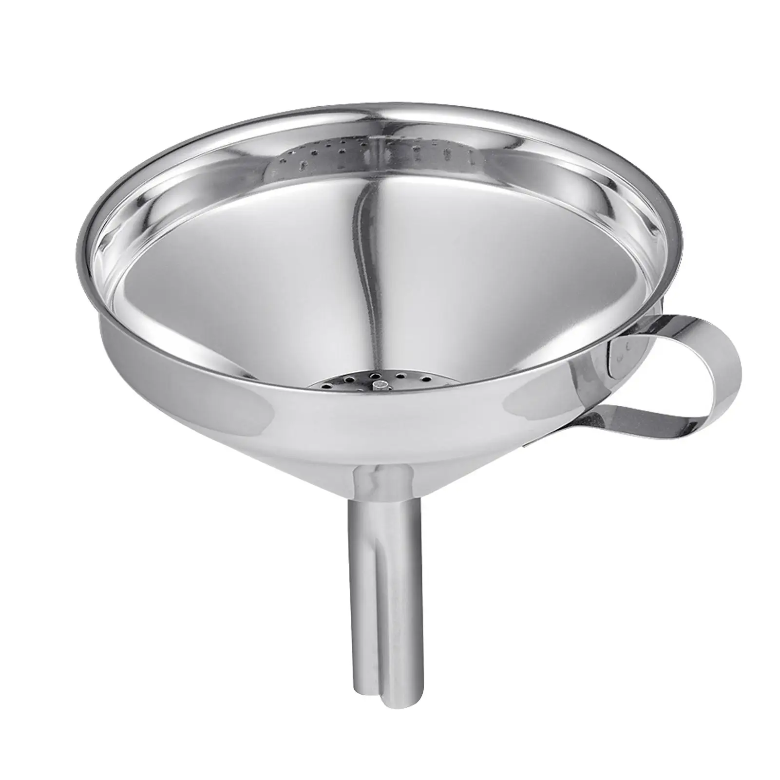 

Stainless Steel Oil Honey Funnel Wine Leak Removable Filter Net Kitchen Gadget