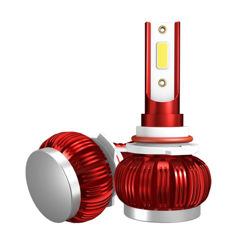 

1 пара H1 светодиодные фары C6 S2 60 Вт 9-36 в 3800 лм COB светодиодные фары дальнего и ближнего света встроенные Противотуманные фары (красный)