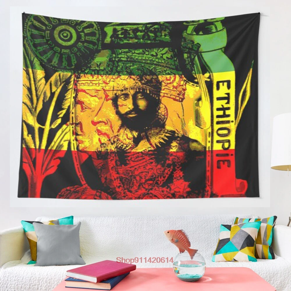 Плетеные Хайле Селассие натуральный Мистик Лев иудейский гобелены крышка