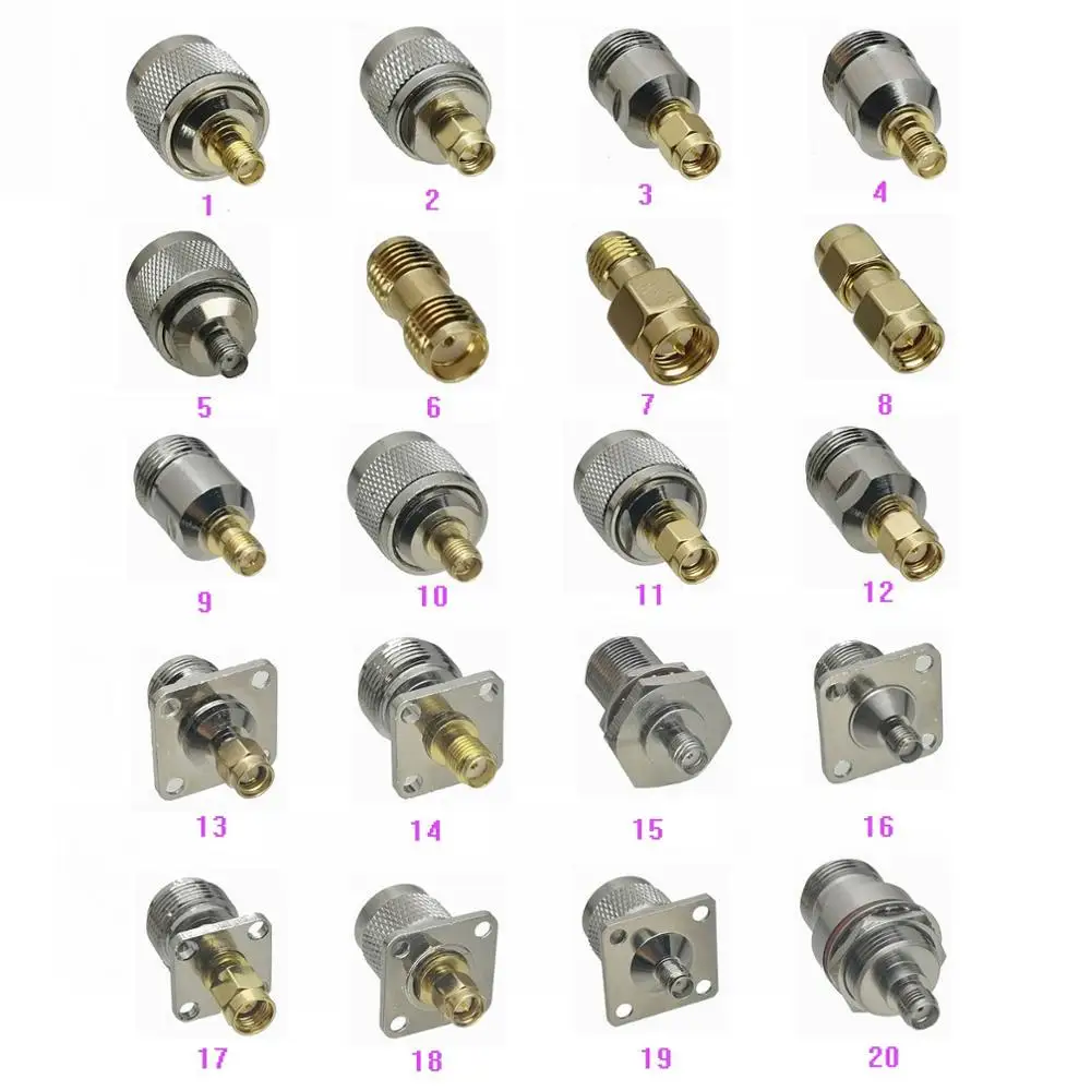 1pce SMA к N / Штекерный и гнездовой фланец & перегородка RF коаксиальный разъем