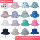 Панама от солнца для мальчиков и девочек, летняя пляжная кепка с широкая, с защитой от ультрафиолета полями и регулируемым ремешком для подбородка, для детей 0-8 лет