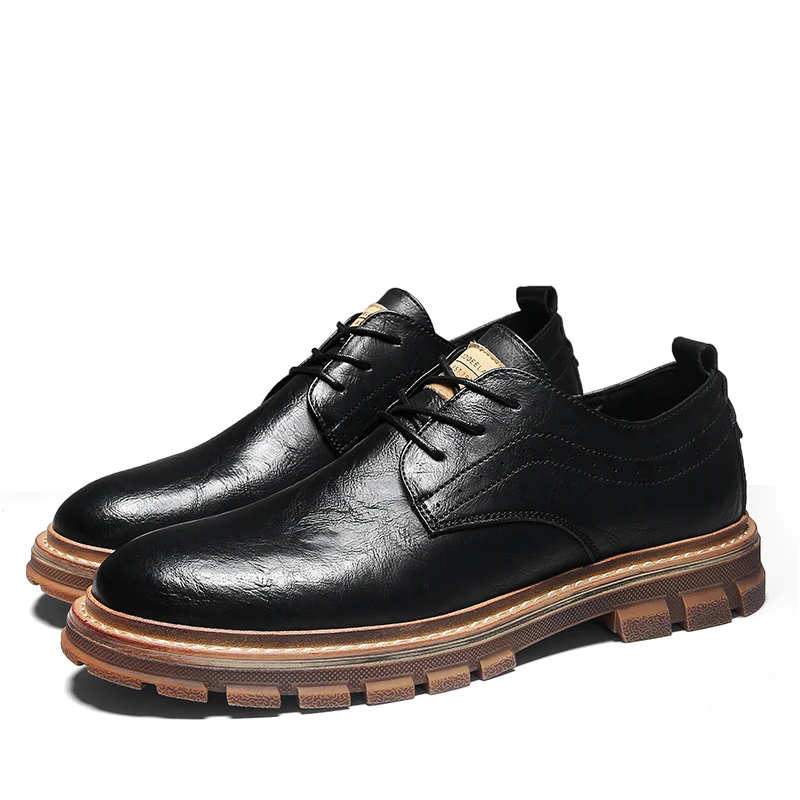 KATESEN/Новинка года; Осенняя мужская обувь; Мужская обувь Martens; повседневная обувь с перфорацией типа «броги»; Мужская обувь из натуральной кожи; повседневная обувь в деловом стиле