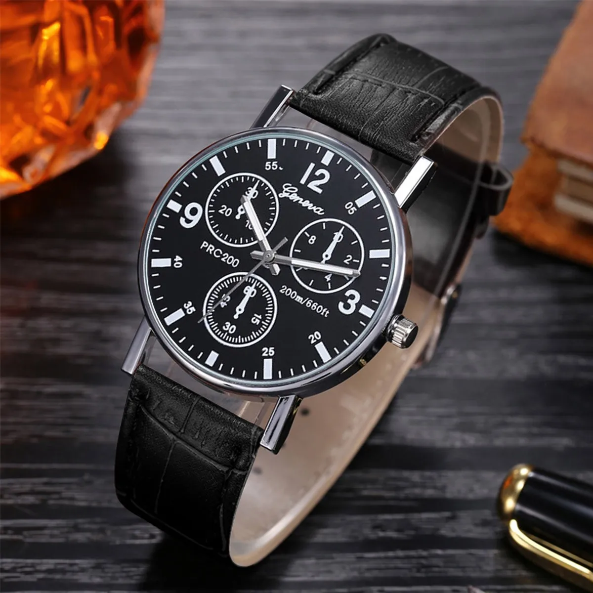 

Часы Reloj Hombre с тремя глазами Мужские кварцевые часы синий стеклянный ремешок мужские часы 2022 минималистичные мужские модные ультратонкие ч...