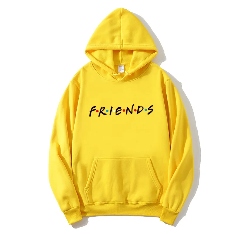 

Friends Letter Print Unisex Hoodie Men's Harajuku Sweatshirt Fall/Winter Casual Pullover Fashion Outdoor Gym Top Jogging Wear