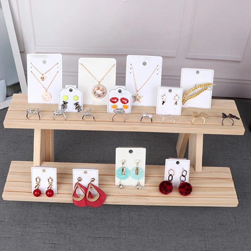 

Log Ring Display Rack Multi-Layer Earring Earring Display Rack Jewelry Rack Detachable Earring Card Jewelry Rack