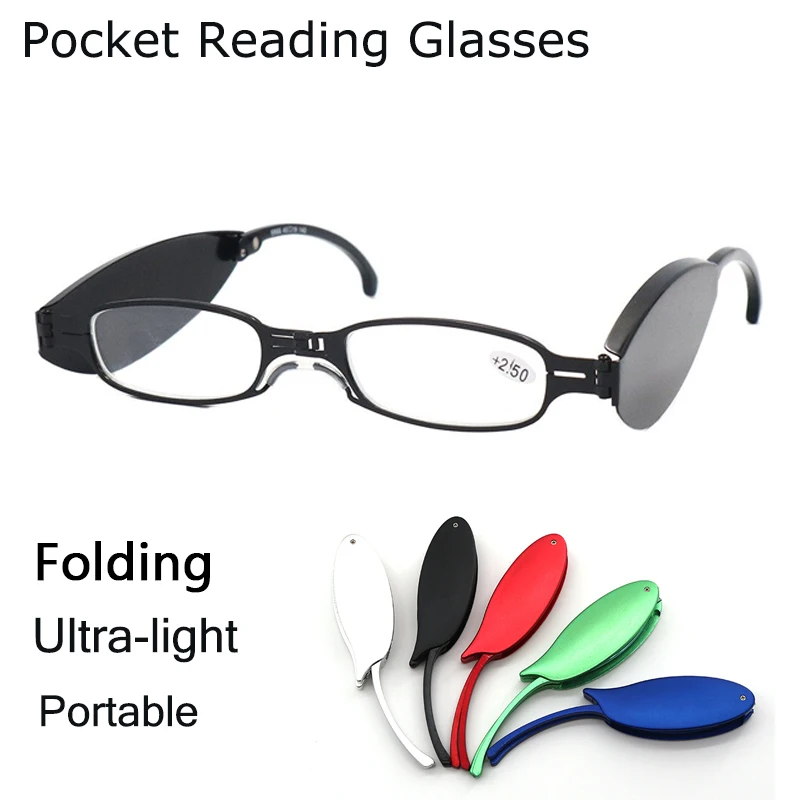 

Fashion Folding Pocket Reading Glasses Men Portable Women Ultra-light Presbyopia Eyeglasses High Quality Diopter +1.0 To +4.0