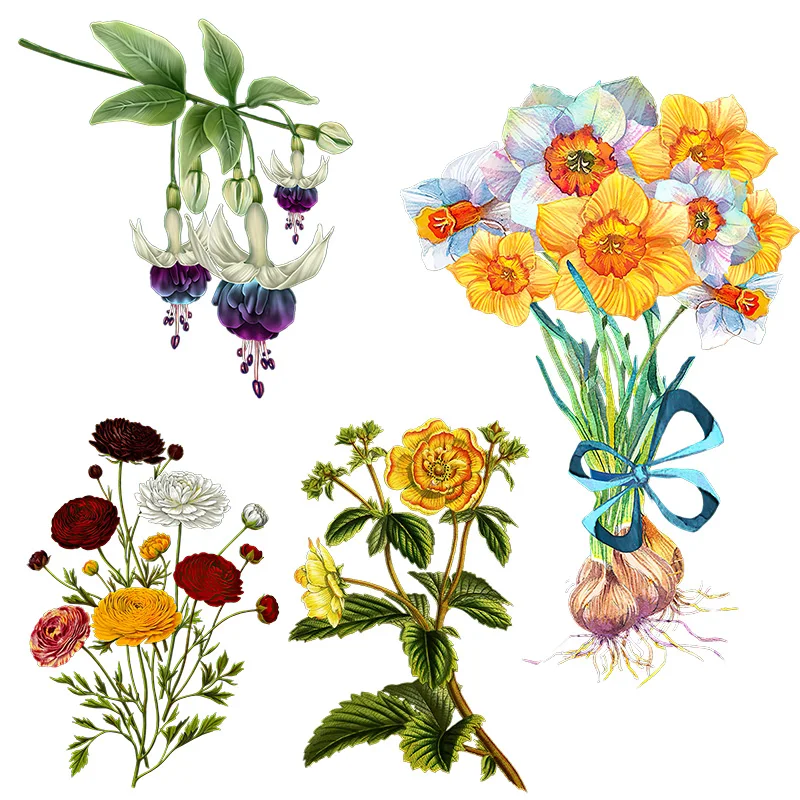 

QCF89 Exquisite Classical Art Plant Color Hand-painted Room Art Decoration Decal