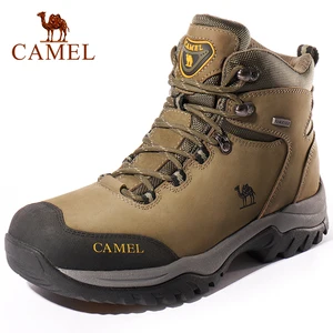 Мужская и женская походная обувь CAMEL, водонепроницаемая Нескользящая Уличная обувь для альпинизма, треккинга, походные ботинки из натуральной кожи