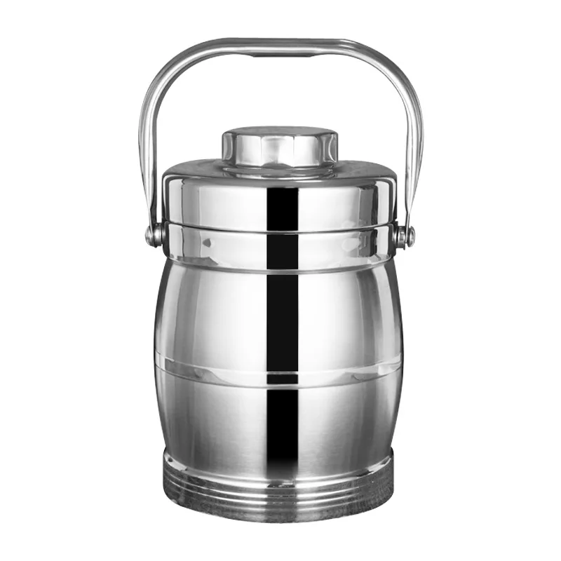 

Stainless steel insulated lifting pot double-layer vacuum insulated barrel large-capacity sealed anti-overflow lifting pot