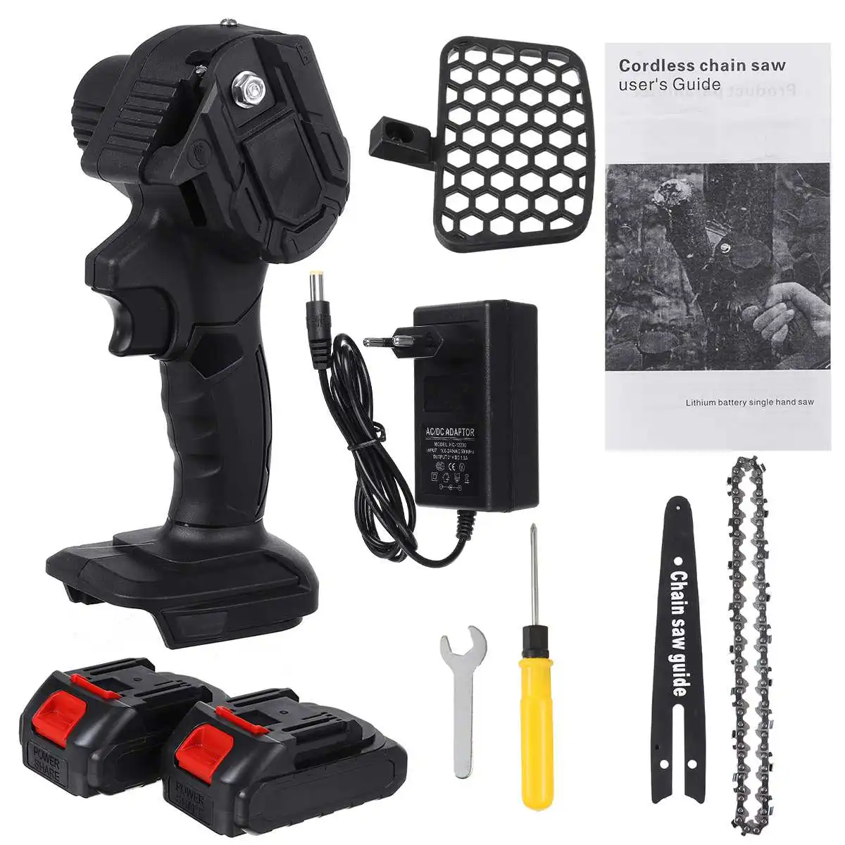 

6 Inch 1500W Electric Chain Saw With Battery Pruning ChainSaw Cordless Garden Logging Saw Woodworking Cutter Power Tools
