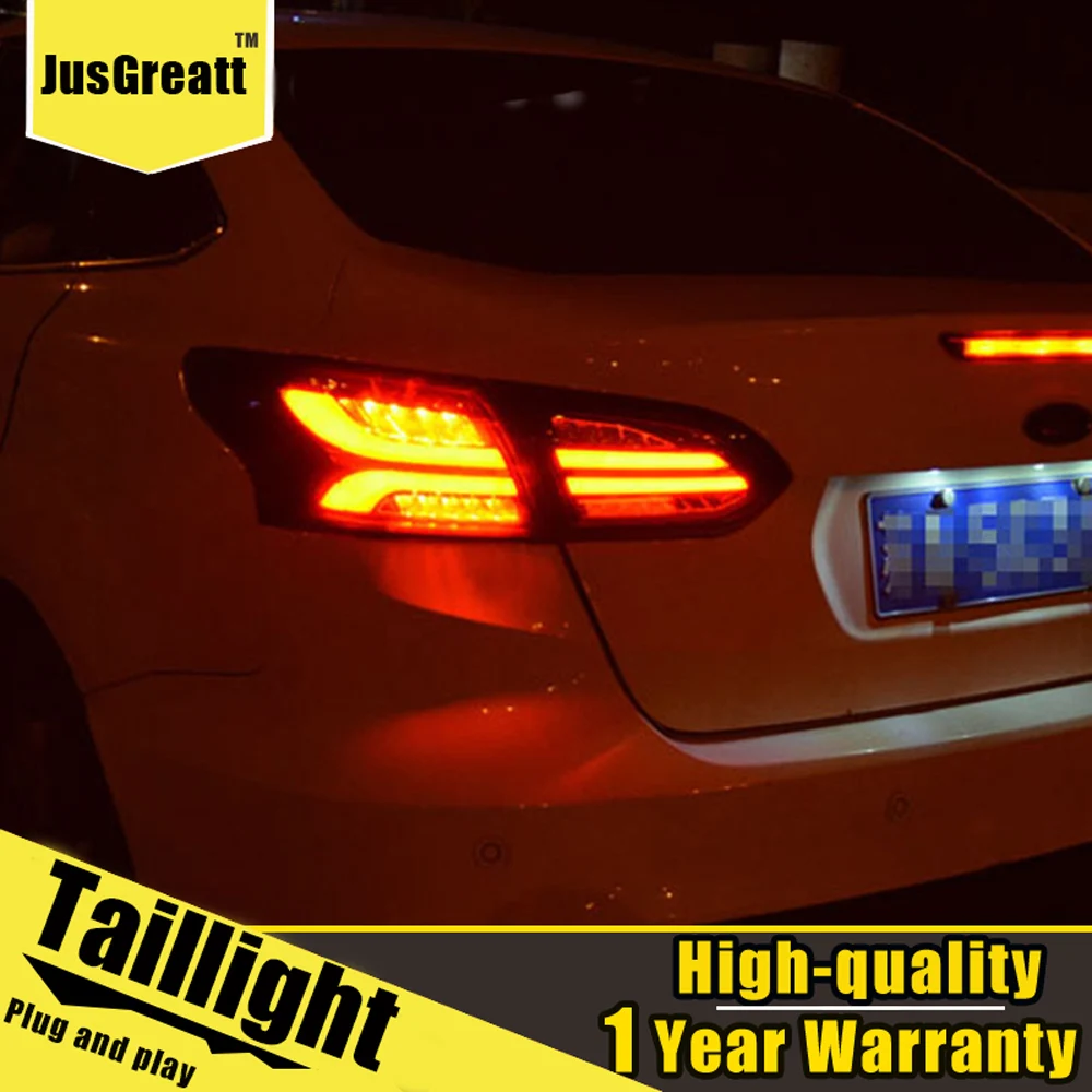 

2pcs Car Styling for Ford focus 2015-2018 tail lights assembly All LED Rear Lamp+ dynamic turn signal +reverse light