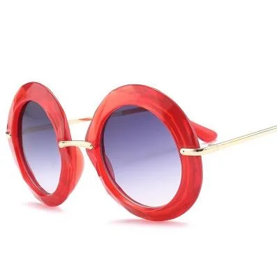 Женские солнцезащитные очки COOLSIR винтажные дизайнерские фиолетовые круглые в