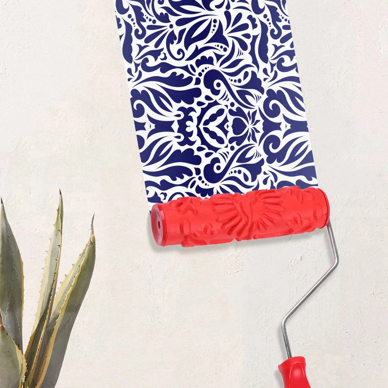 Резиновые узорчатые краски ролик стены краски инструменты тисненый текстурированный Maquina для рисования домашний декоративный настенный Рисунок роликовая краска