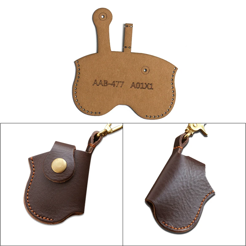 

1Set DIY Kraft Paper Template Fashion Dedicated Holster Lighter Bag Leather Craft Pattern DIY Stencil Sewing Pattern 57mm*37mm