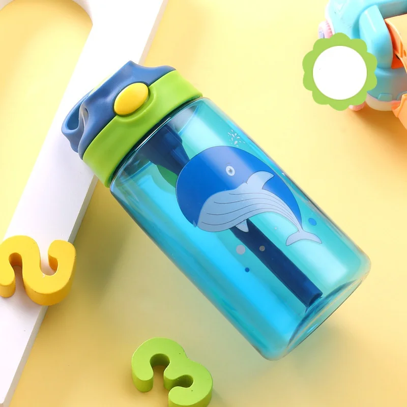 

Kids Water Sippy Cup Creative Cartoon Baby Feeding Cups with Straws Outdoor Portable Children's Cool CupLeakproof Water Bottles