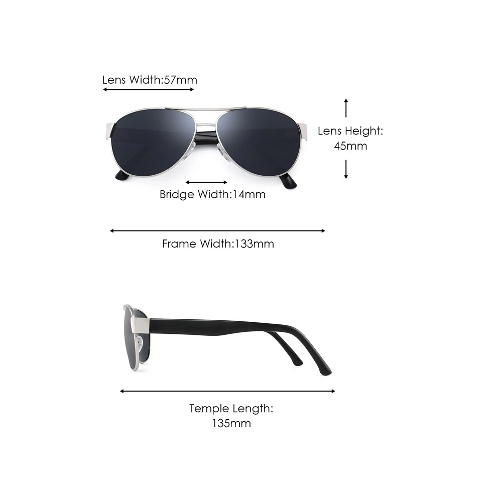 

JM Pilot Polarized Sunglasses for Men Women PN2073