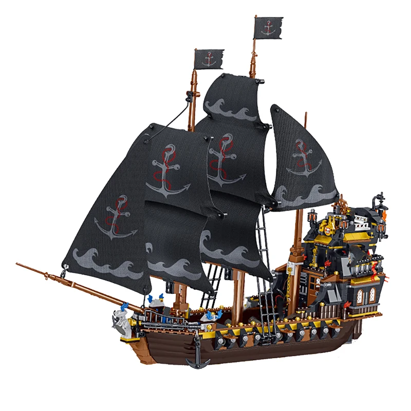 

1334pcs the Eternity Pirate Ships Building Blocks Caribbean Pirates Ship Bricks Set Model DIY Toys for Children Kids Gifts