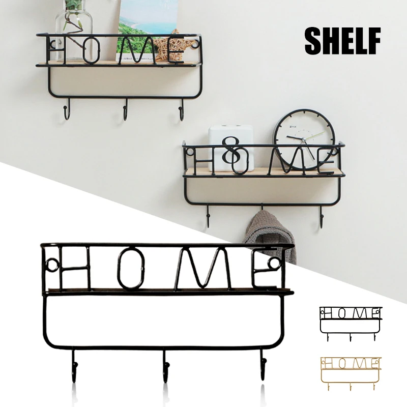 

Newest Wall Mounted Metal Hook Rack Key Coat Towel Holder with 3 Hooks Simple Multifunctional Kitchen Wall Decoration