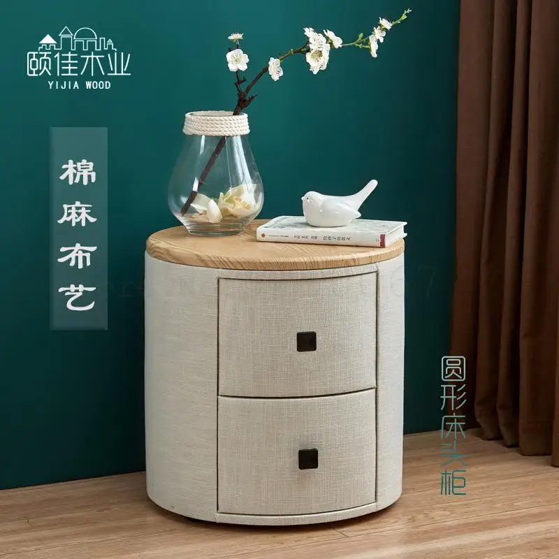 Простой прикроватная тумбочка ABC круглый твердой древесины хлопок Болье