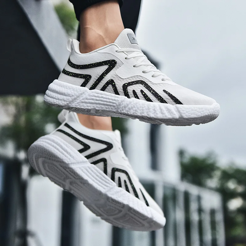 

Sneaker Male Men Casual Shoes Sneakers Fashion Light Breathable Man Black White Male Sapatos Spring 2020 Sapato Sneaker Mesh