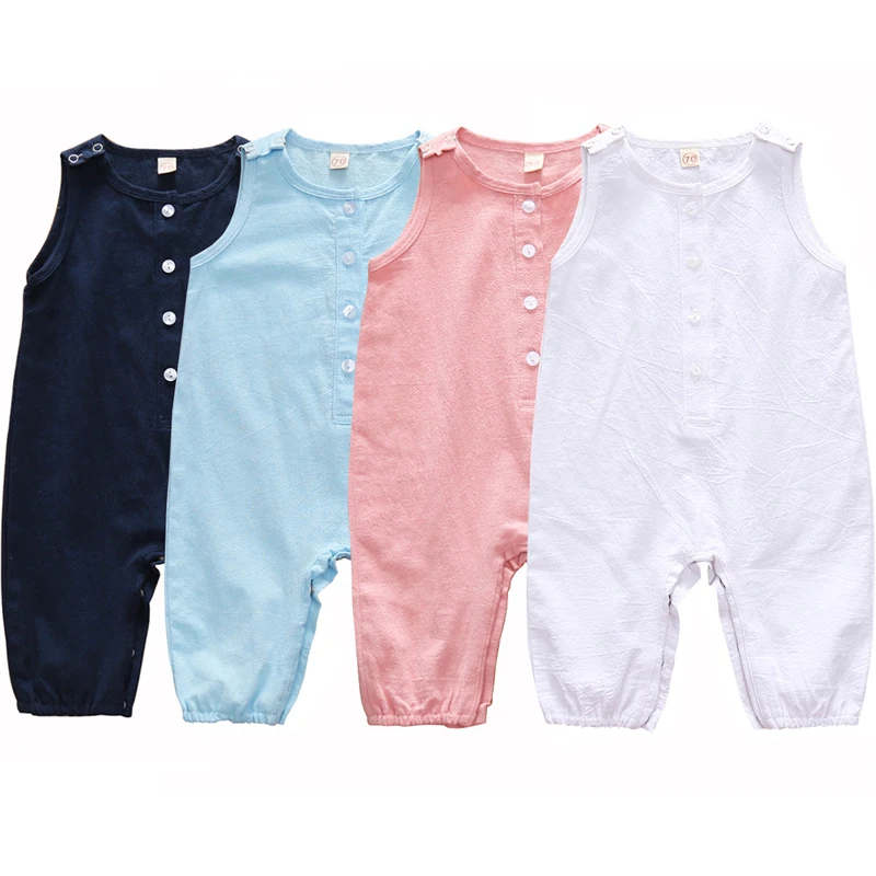 Комбинезоны для новорожденных одежда без рукавов маленьких девочек малышей