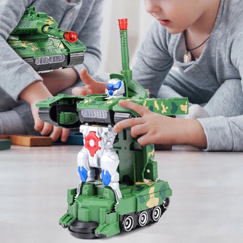 Deformation Tank Toy Robot Military Model Music & Led Light Car Boy Gift G2AE | Игрушки и хобби
