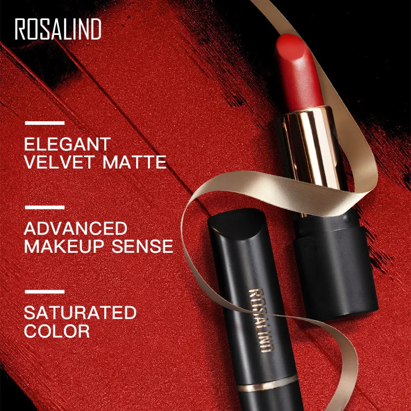 ROSALIND Lipstick Makeup Matt Waterproof Long Lasting New Sexy Red Pomade Nude Glazed For Women Cosmetics |