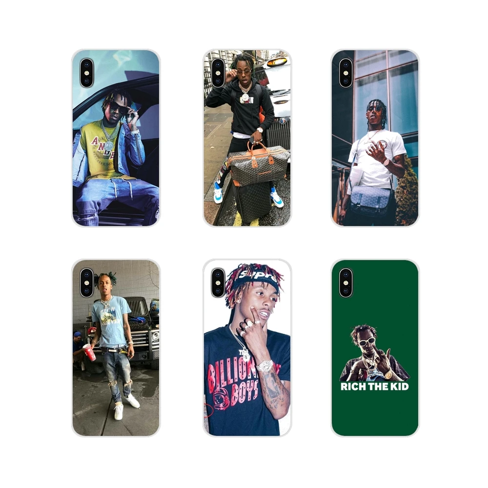 Для Apple iPhone X XR XS 11Pro MAX 4S 5S 5C SE 6S 7 8 Plus ipod 5 6 аксессуары телефон оболочки чехлы Rich the Kid |