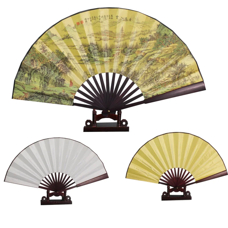 

Hand Fan Classical Portable Bamboo Silk Folding Fan Summer Men Foldable Fan Chinese Gentleman Hanfu Cosplay Hand Fans Ventilador