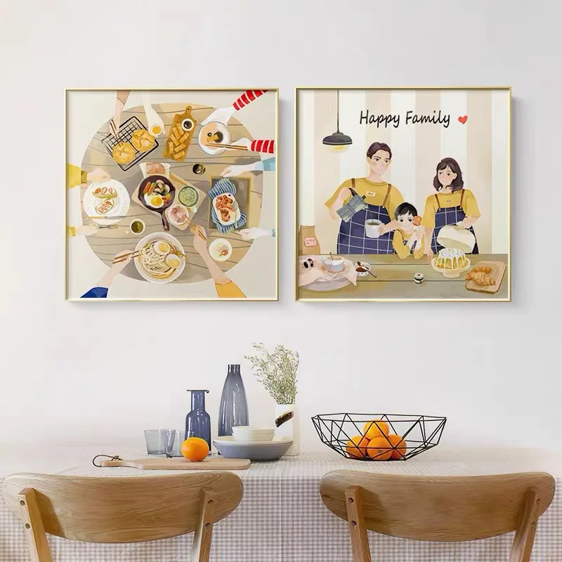 

Modern Abstract Happy Family Art Posters and Prints Canvas Paintings Wall Art Pictures for Living Room Decor Cuadros