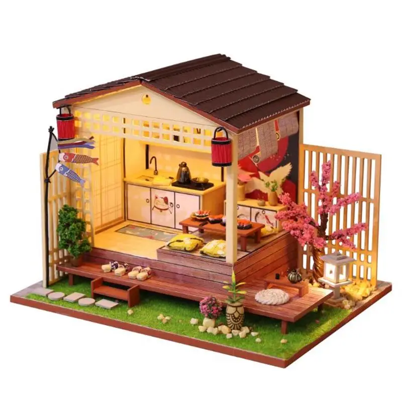 DIY Кукольный дом Комплект детских игрушек миниатюрный кукольный домик модель