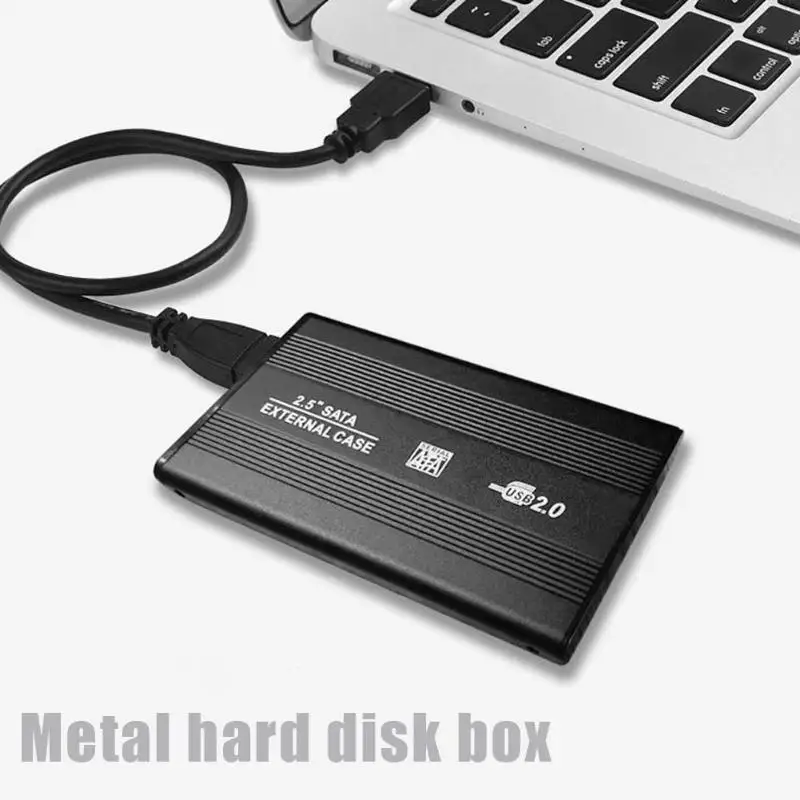 2,5 дюймов USB 2,0 SATA HDD Box Жесткий диск чехол Алюминий сплав Портативный SSD жесткий диск HDD Чехол USB2.0 внешний жесткий диск Корпус чехол