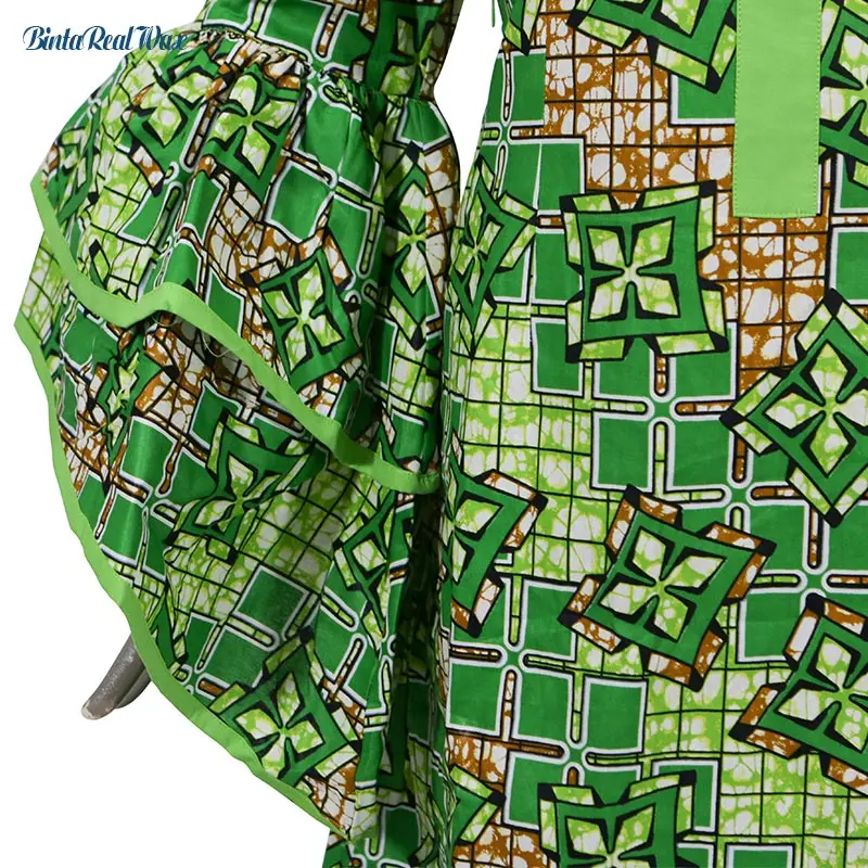 Новые длинные платья с Африканским принтом для женщин базин богатый 100% хлопок