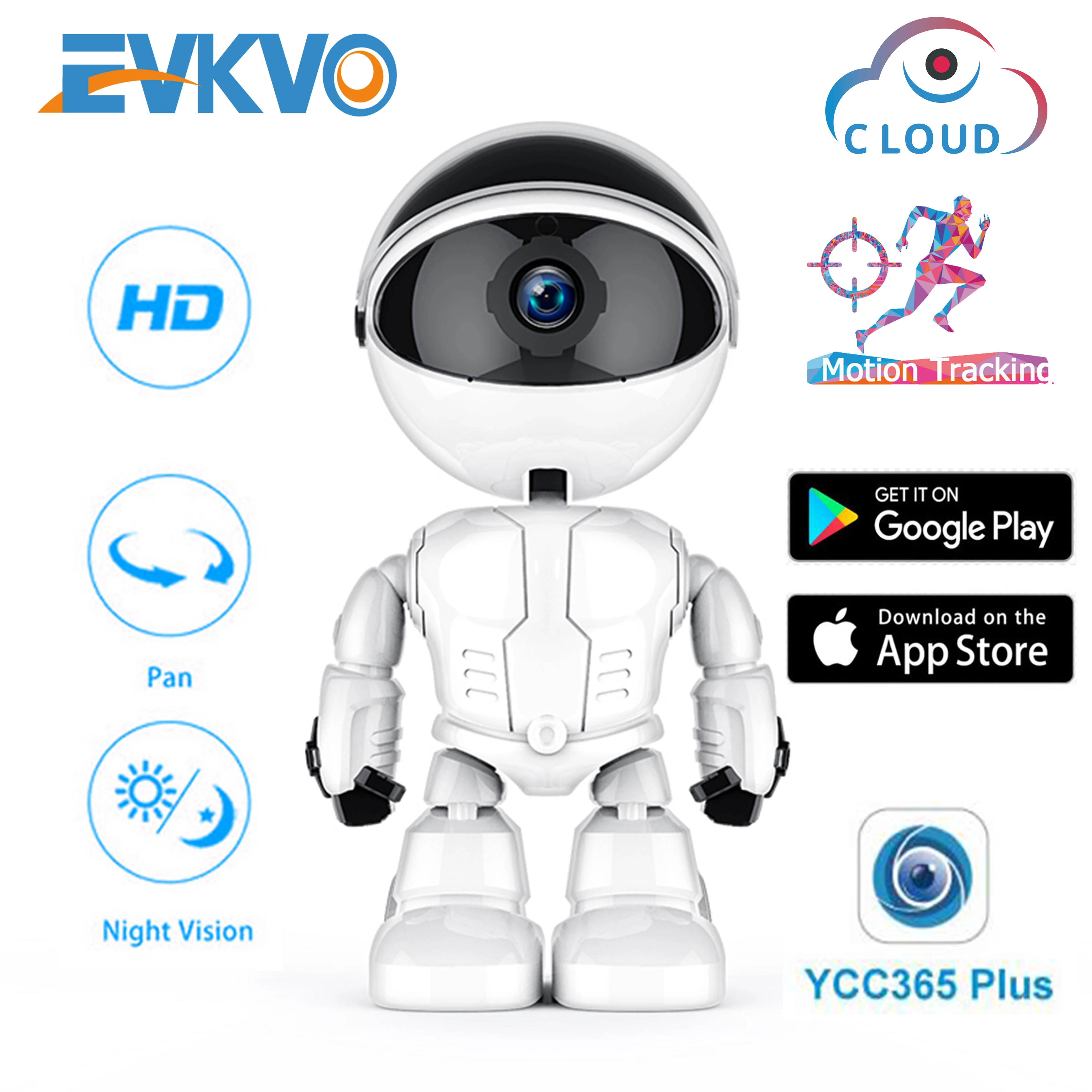 1080P умная Роботизированная HD IP камера Wi Fi беспроводная радионяня датчик движения