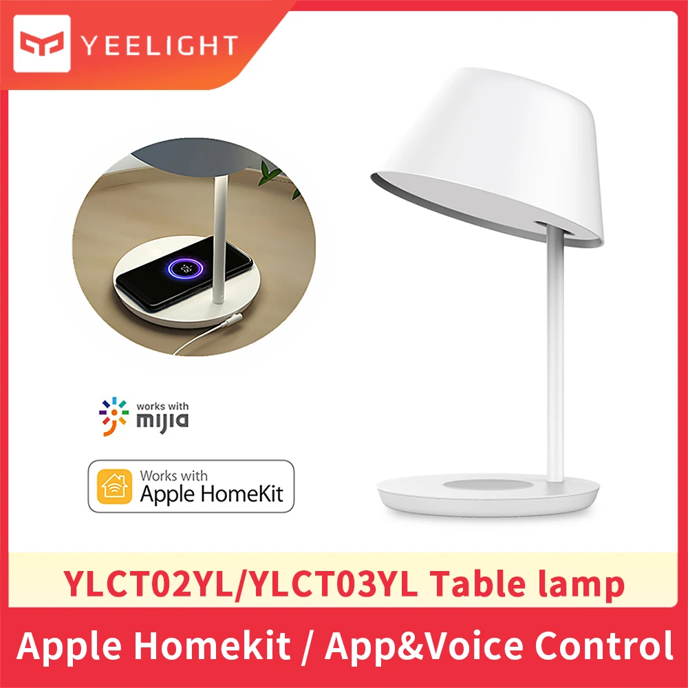 

Yeelight светодиодный настольный светильник Pro Smart настольная лампа WI-FI сенсорный затемнения Поддержка Беспроводной зарядки, совместимый с Homekit...