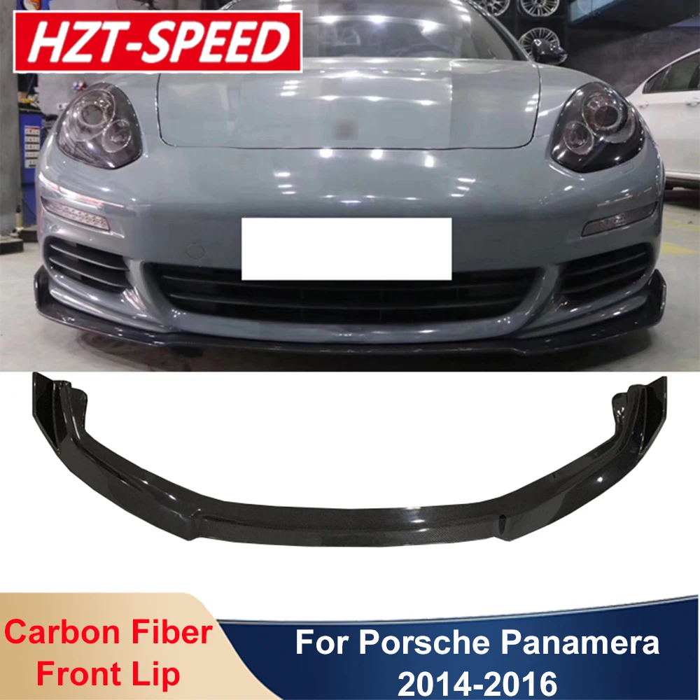 

Передний спойлер для губ из настоящего углеродного волокна, лопата, бампер, комплект для модификации Porsche Panamera 2014-2016