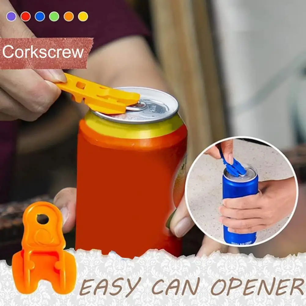 

Plastic 6Pcs/Set Attractive Practical Manual Beer Opener Portable Drink Opener Anti-insert for Gifts
