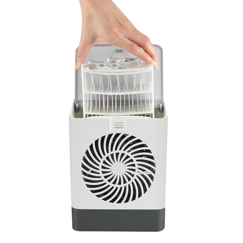 

USB Mini Cooler Portable Air Conditioner 600mL Water Ice Desktop Fan Spray Mist Humidifier for Office Home Bedroom