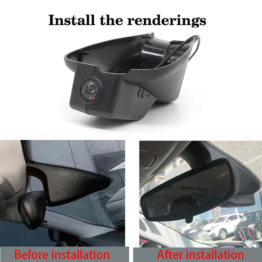 4k plug and play car video recorder dash cam camera for jeep compass 200t 2017 2018 2019 full hd night vision control phone app free global shipping