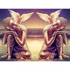 Алмазная 5D картина сделай сам Будда дзен религия Наборы инструментов для вышивки крестиком Алмазная мозаика вышивка статуя животных голубей Будды