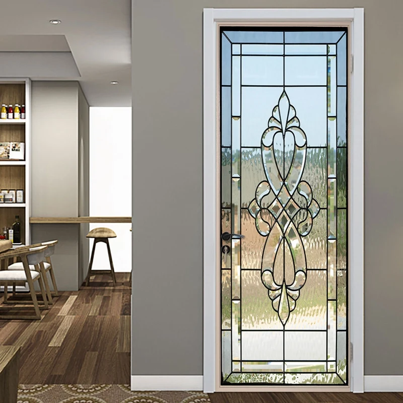 

Glass Decoration Imitation Door Decoration Stickers Living Room Bedroom Bathroom Door Window Waterproof PVC Door Sticker